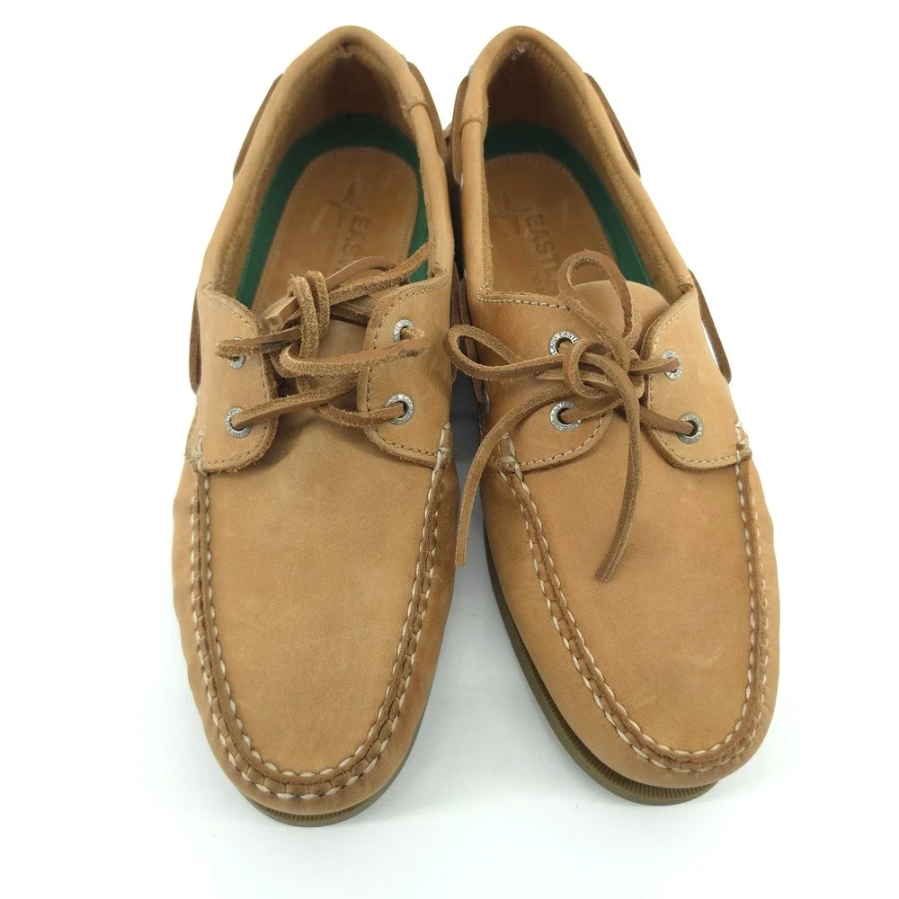 Eastland Mens Sea Dog Boat Shoe Leather Peanut Tan Size 9 Handcrafted Classic